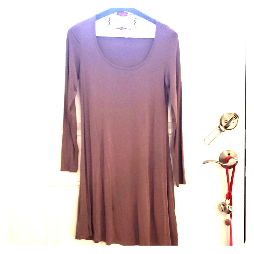 Mauve trapeze dress from Charlotte Russe